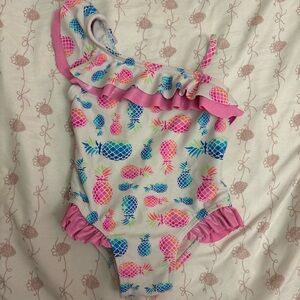 Pink Pineapple Girl One Piece Swimsuit